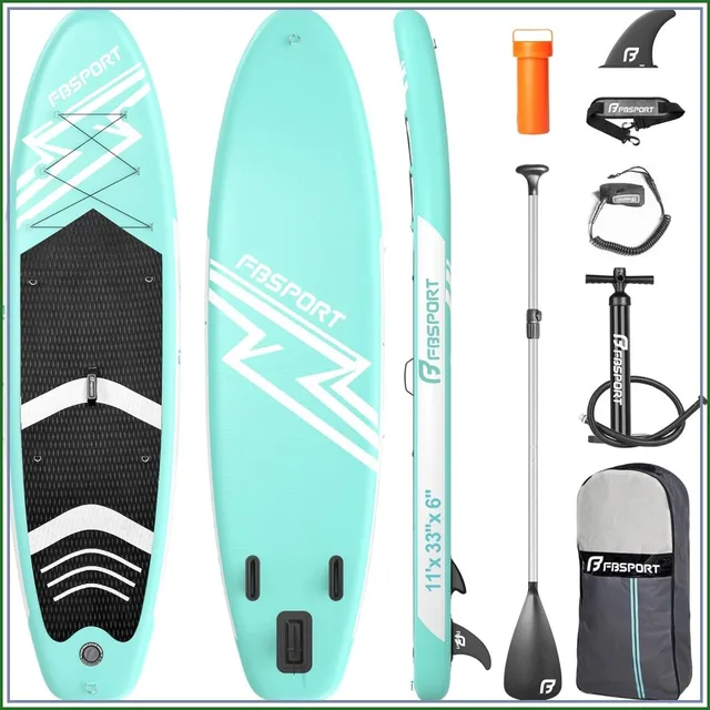 11' Premium Stand Up Paddle Board, Wide Stable SUP with Accessories & Bag for Youth & Adult