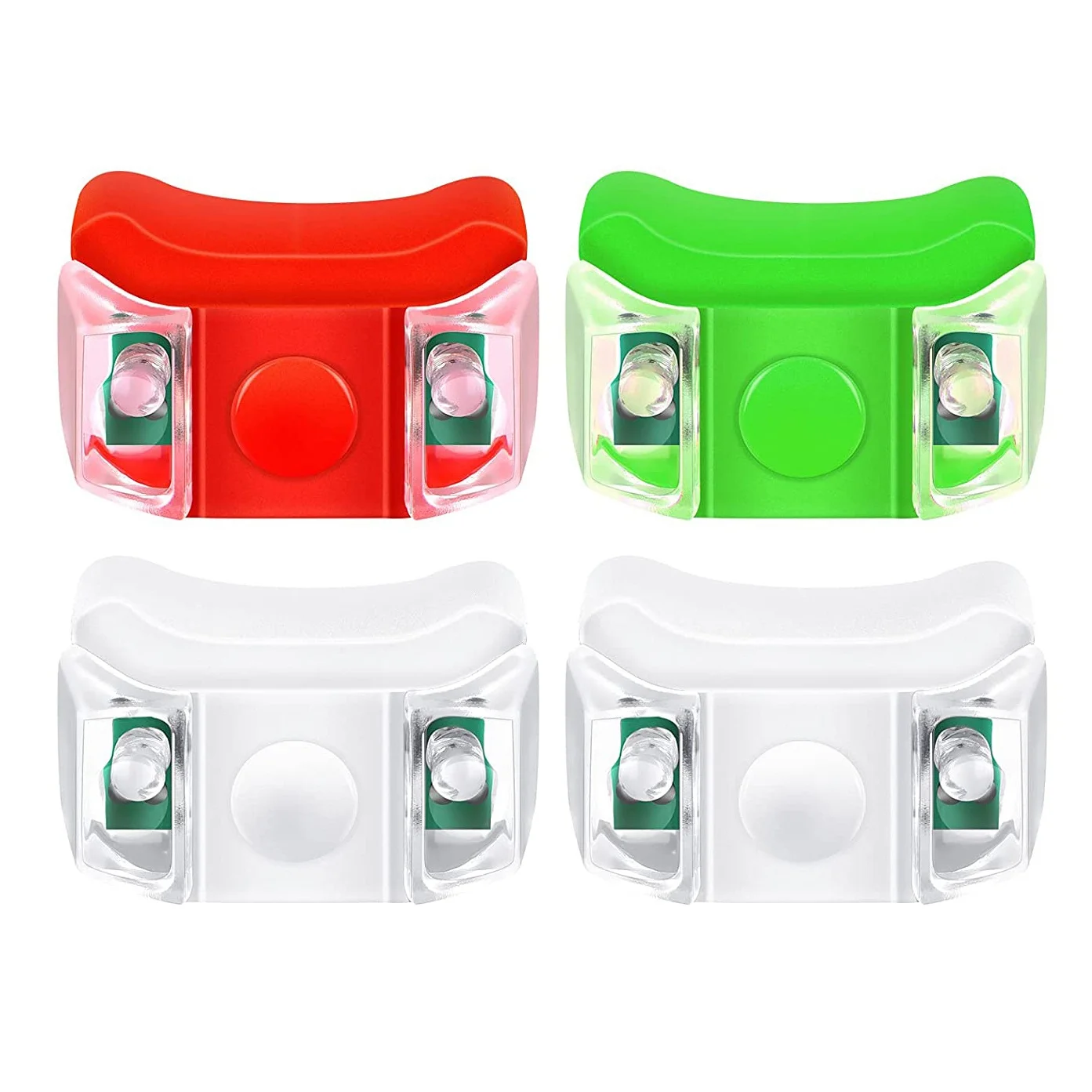 

4 x LED Boat Navigation Lights for Boat Yacht Motorboat Bike Hunting Night Running Fishing (Red, Green, White)