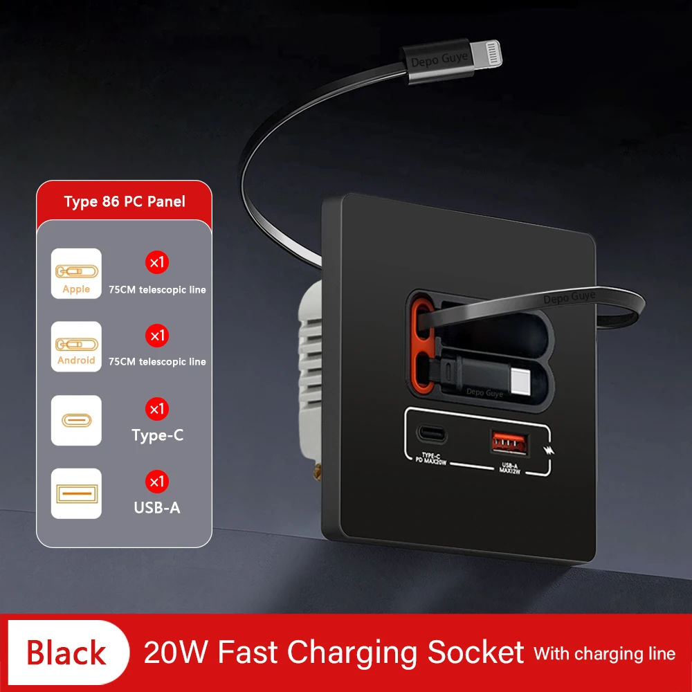 ตัวเลือกสินค้า แผงชาร์จเร็ว USB-C 20W ชาร์จได้ทุกอุปกรณ์