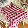 JYMW153-A Cotton and linen tablecloth rustic and fresh home grid patterned cotton and linen tablecloth 3