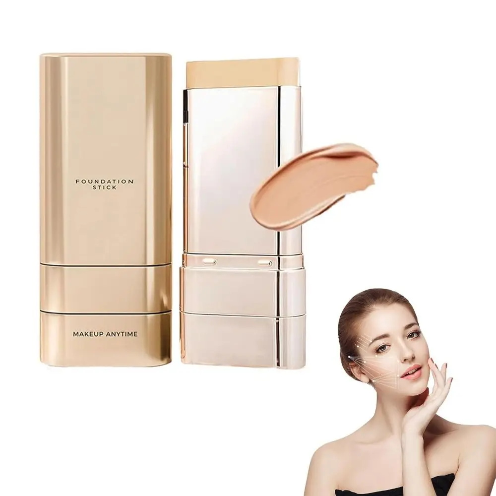 2 In 1 Matte Foundation Stick Velvet Hydrating High Coverage Cream Foundation Flawless Makeup Highly Malleable makeup cosmetics,makeup cream,stick foundation