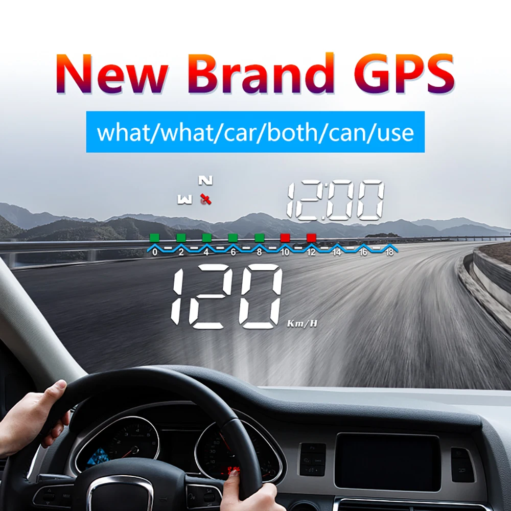 WIIYII M19 GPS ӵ ڵ HUD  ð   ÷  ڵ ϸ Ƿ  ӵ ˶ MPH KMH