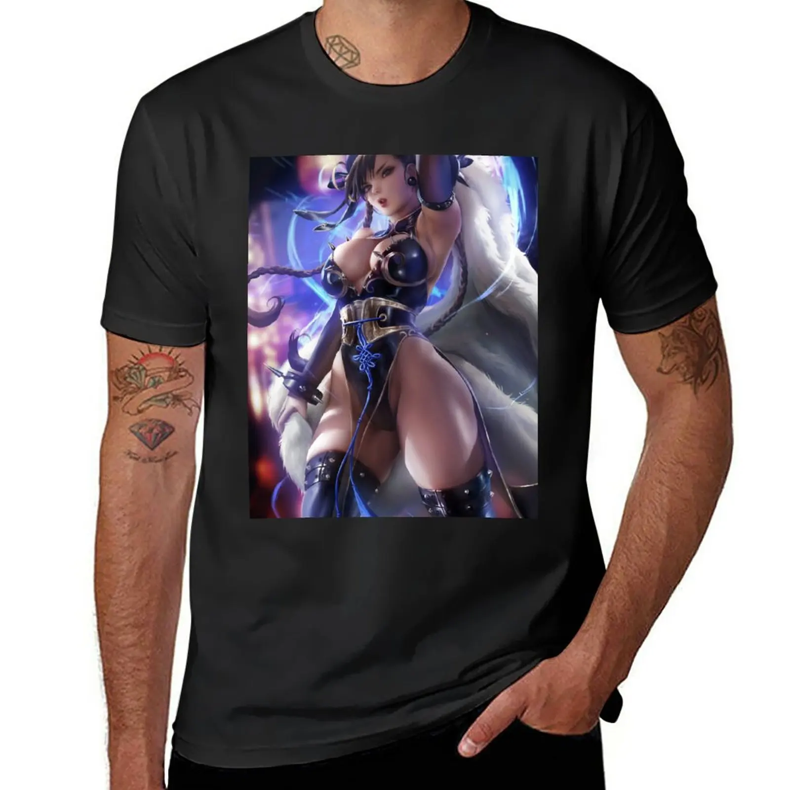 

New Chun-Li pinup T-Shirt Oversized t-shirt hippie clothes men graphic t shirts