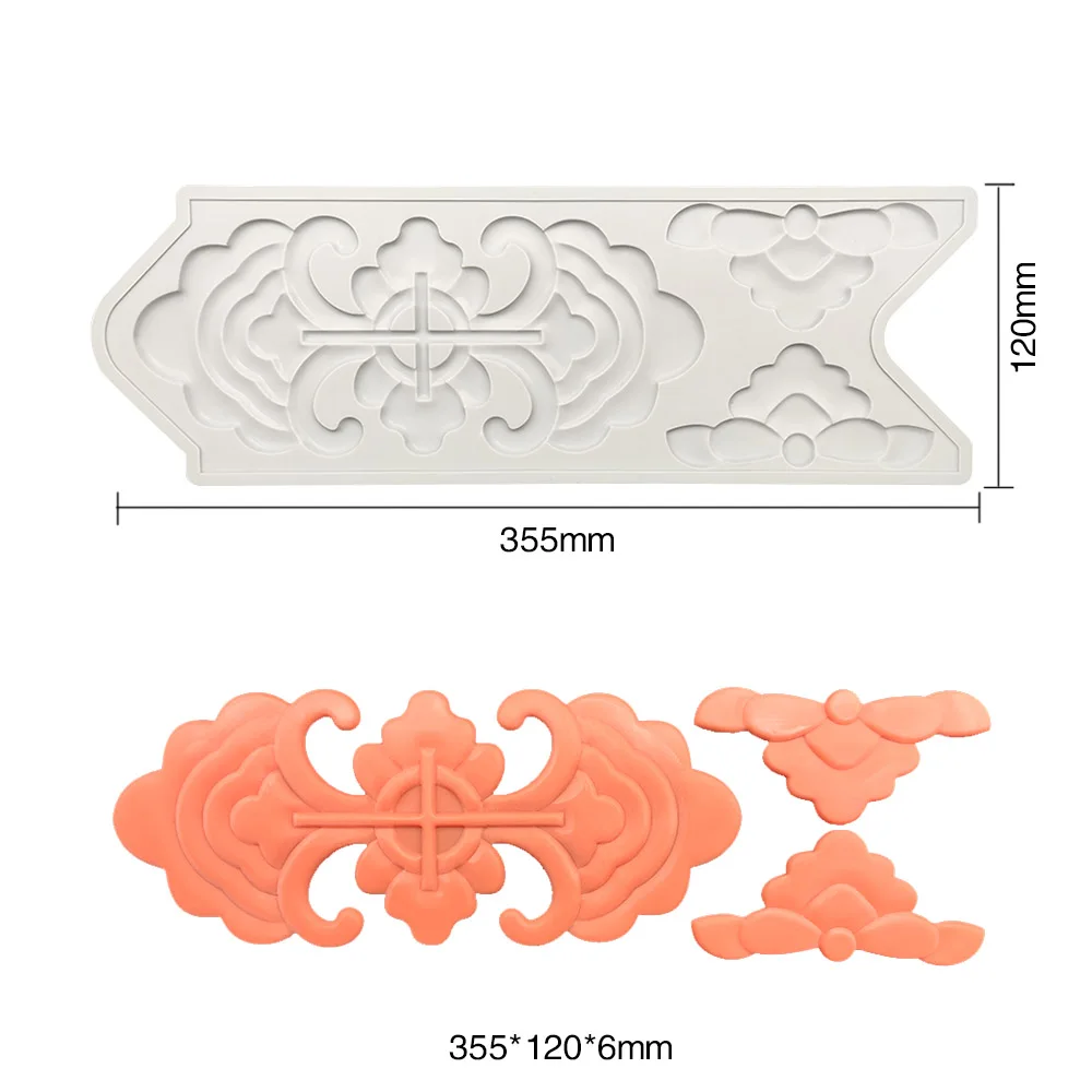 Flower Tile Silicone Mold Mould Polymer Clay Resin Soap Wax Chocolate  Fondant Butter Mold 305 