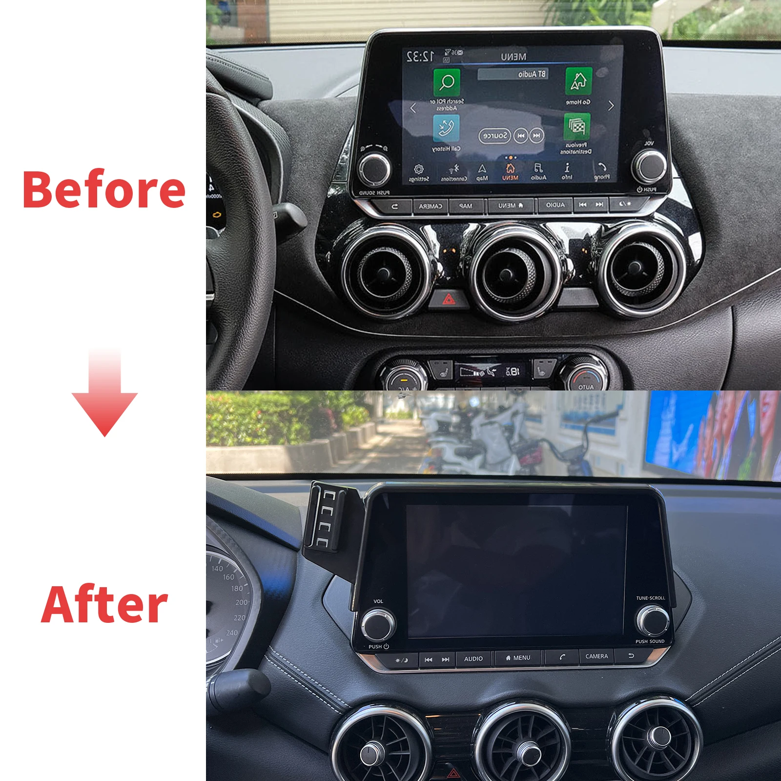 Car Phone Holder for Nissan Altima L34 ~ 8inch GPS Bracket Navigation Stand Auto Accessories phone holder mobile phone holder gps holder