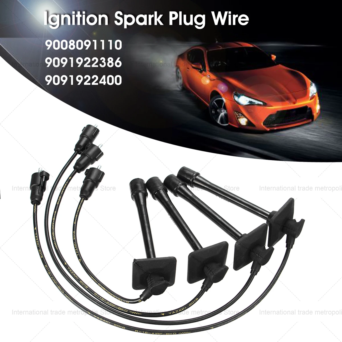 Ignition Spark Plug Wires Set for 1997-2001 Toyota Camry Solara Rav4 2.2L 90080-91110 90919-22386 90919-22400 ignition spark plug wires