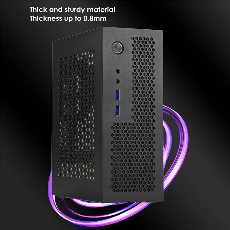 

A09 HTPC компьютер Φ Mini ITX шасси для игрового ПК настольное шасси USB3.0 компьютер Φ домашний компьютер черный