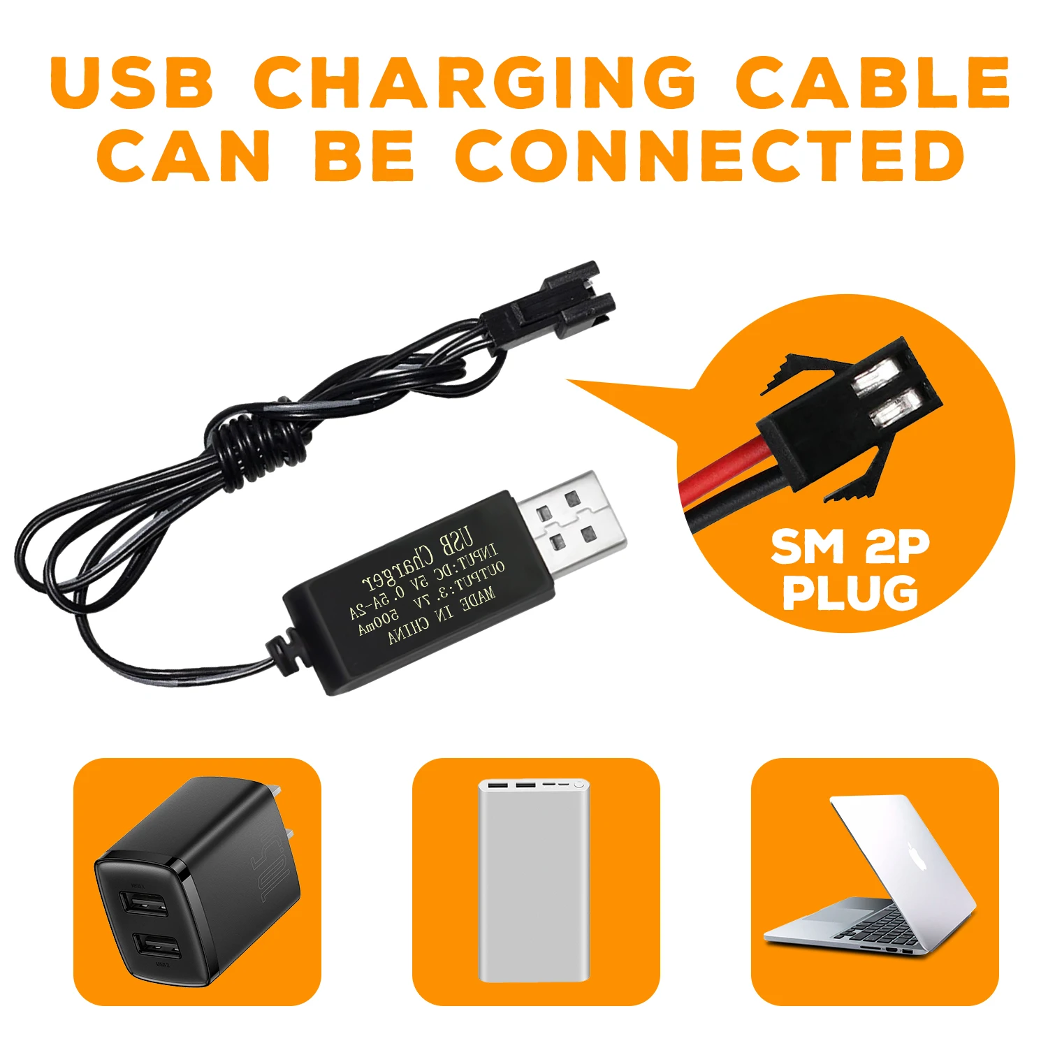 Batteria agli ioni di litio da 2 pezzi 3,7 V 3000 mAh con spina SM-2P e USB per auto DE42 DE44 DE45 DE68 RC, batteria per auto da corsa fuoristrada giocattolo per camion - immagine 5
