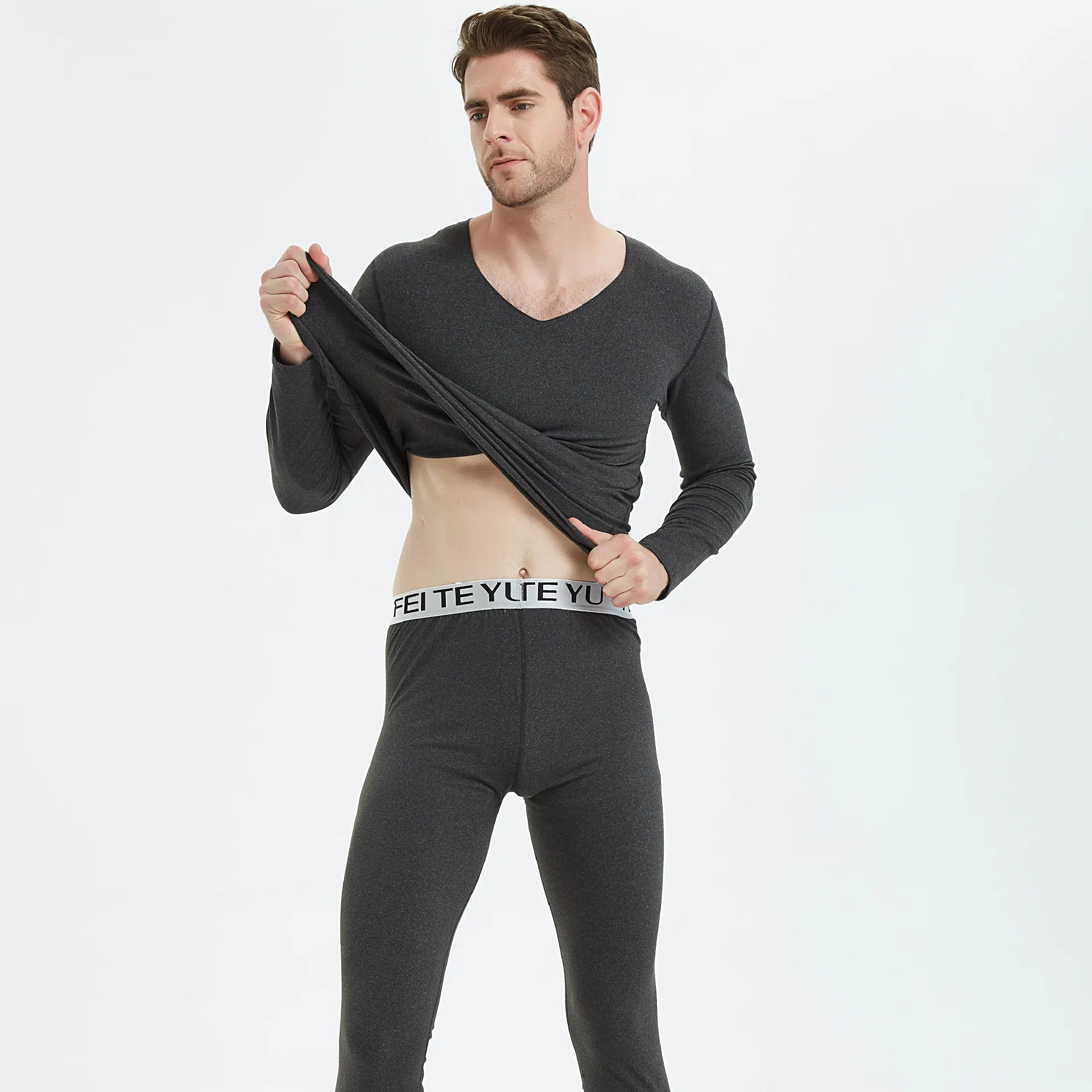 Men's Thermal Long Johns Set Men Long Underwear Legging Slim Fit