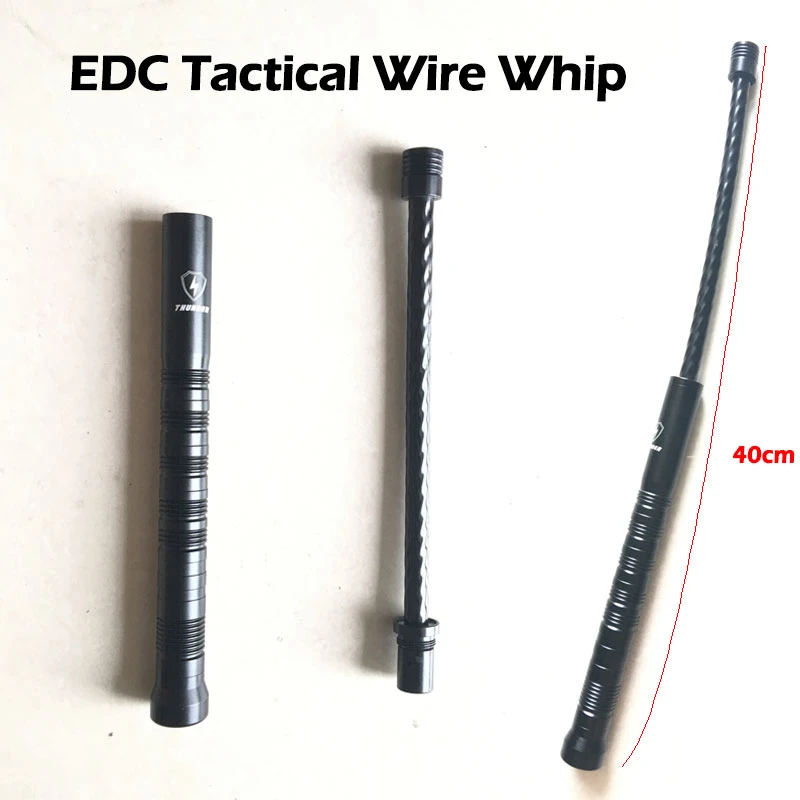 2022 New Arrival 40cm Outdoor Edc Portable Tactical Wire Whip Aluminum