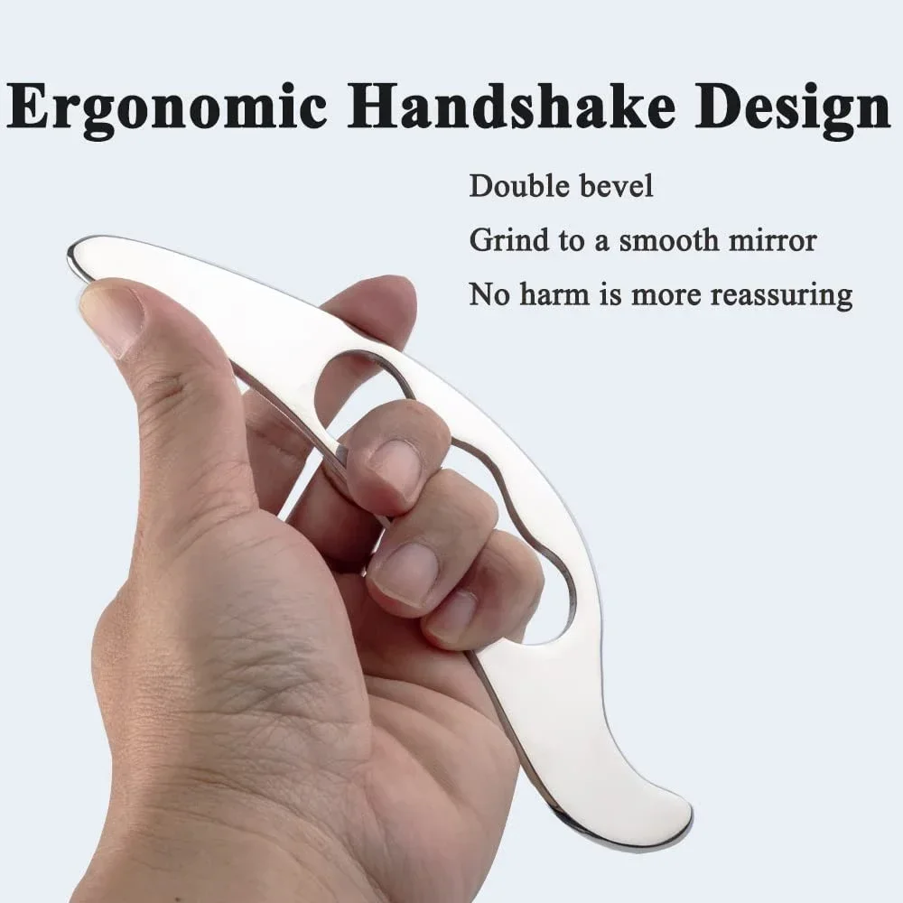 Gua sha board fascia knife myofascial release IASTM tools physiotherapy bird shape medical stainless steel gua sha scraper physical therapy