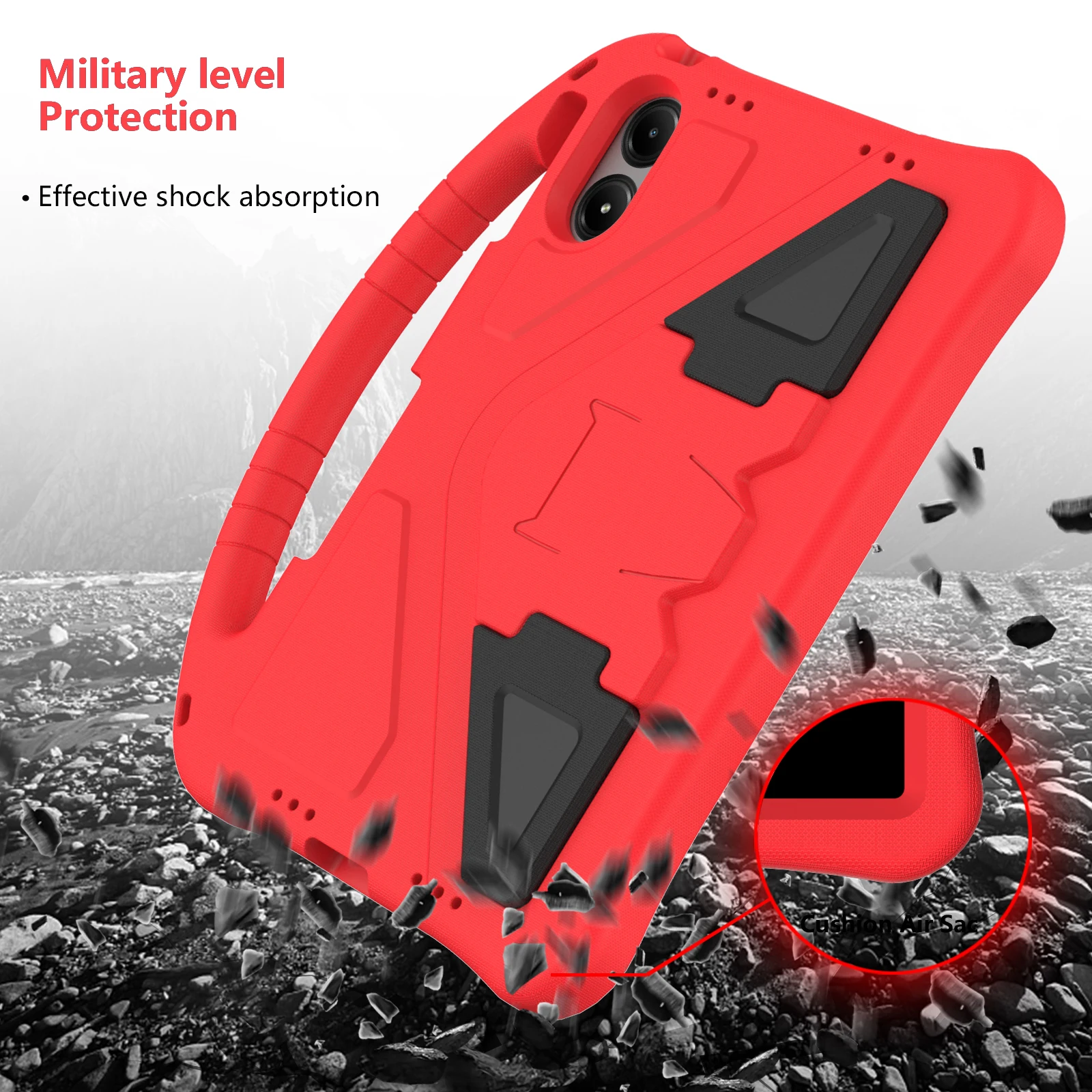 Kids Shockproof EVA Case with Foldable Kickstand and Hand Holder