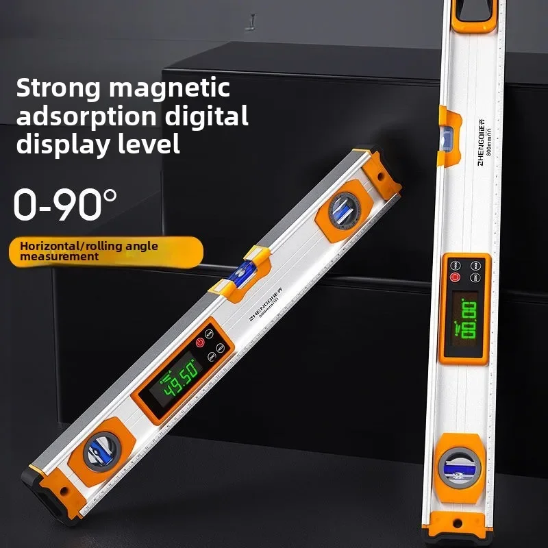 안정적인 디지털 레벨 눈금자 고정밀 전자 레벨링 눈금자 산업용 강력 자석 레벨 레이저 측정기 007