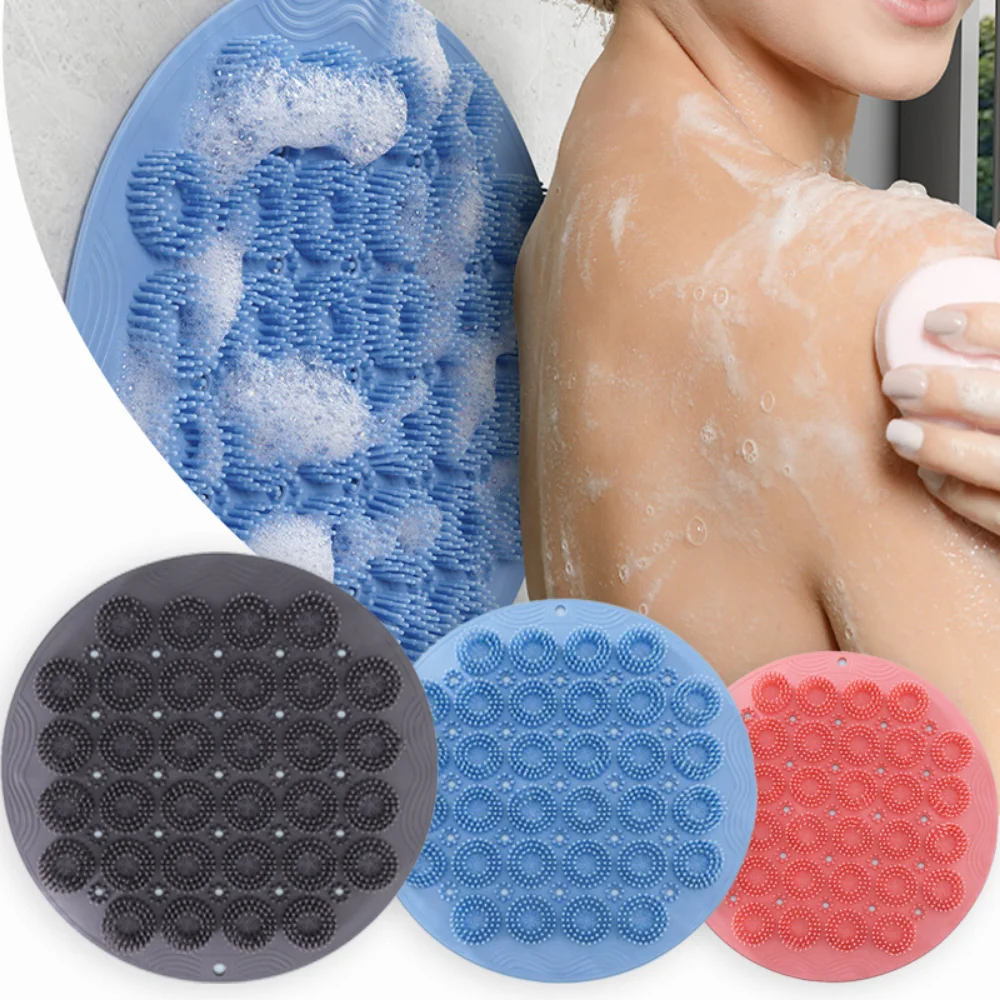 Silicone Body Scrubber Massage Bath Brush Durable Shower Exfoliate Bubble Pad Skin Scalp Cleaner