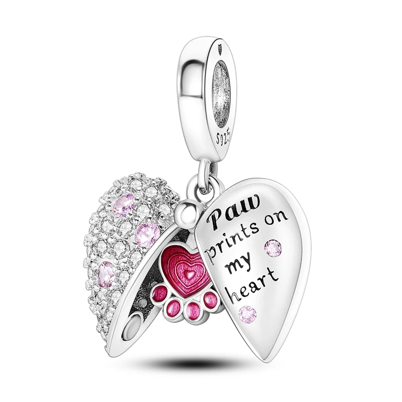 Sterling Silver Pendant Charms Key Ring Bag Holder