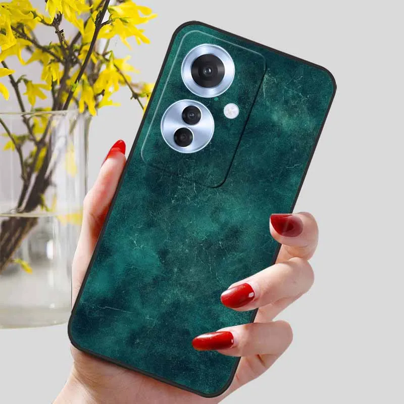 Black Marble Print Silicone Phone Cover - Fashionable Protective Shell and Soft TPU Case