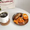 201 Stainless Steel Plate,Korean Barbecue Plate Snack Bone Bread Plate，Round Metal Cup Fruit Dessert Tray ，Kitchen Organizer 4