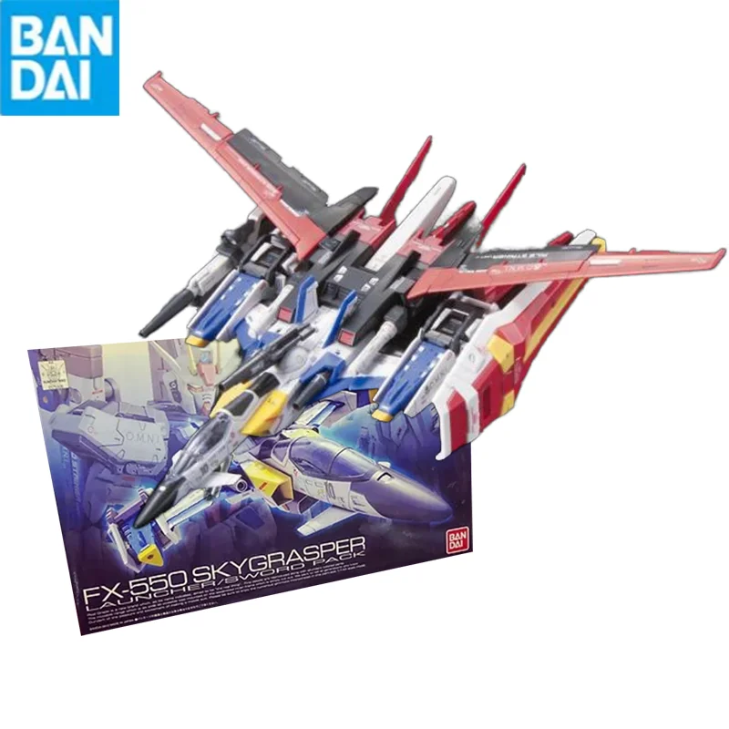 

Bandai Gunpla Rg 1/144 Fx-550 Skygrasper Launcher/sword Pack Gundam Assembly Model Collectible Robot Kits Models Kids Gift