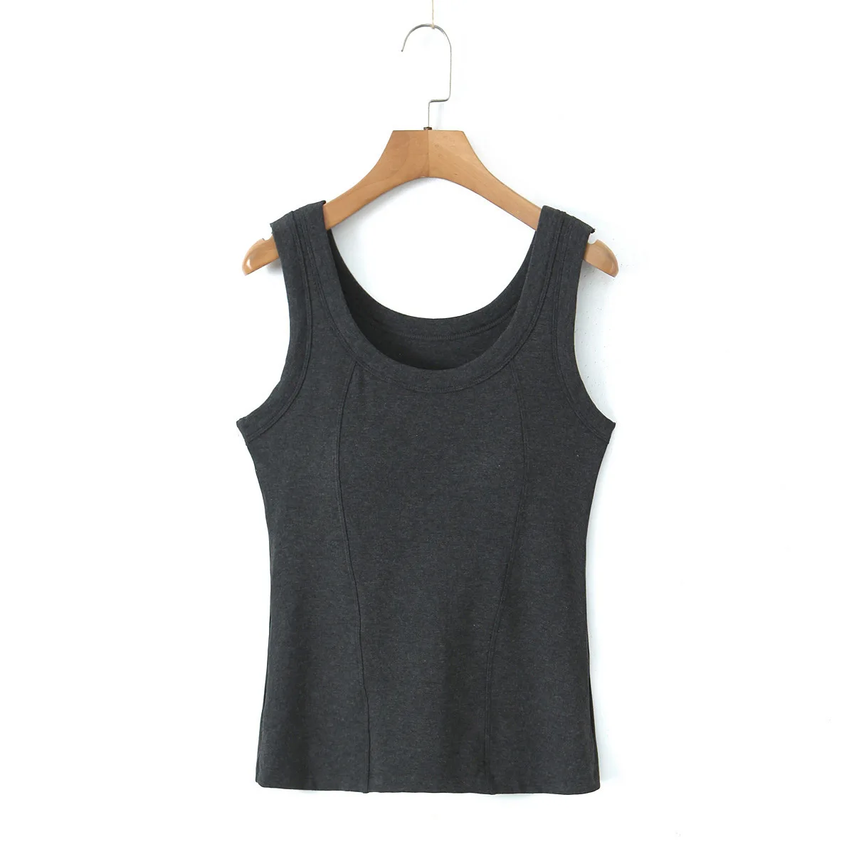 XXXXL Fashion Plus Size Women's Tank Top Premium Wide Shoulder Strap Fixed Chest Cup Warm Wear Undergarments For Autumn Winter