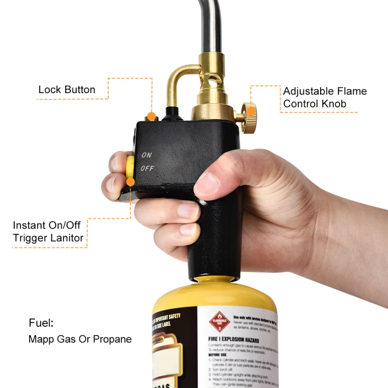 Bernzomatic Torch Head Propane Torch Head, Trigger Start Mapp Gas Torch Map Gas Blower Kit, Fuel By MAPP, MAP/PRO Professional Portable Gas Torch(CSA Bernzomatic Propane Torch Kit