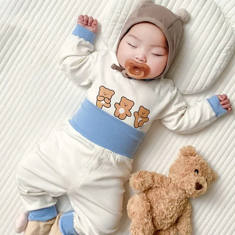 Baby Clothes 2pcs Sets Autumn Winter Baby Pajama Set Bottom Underwear Two-piece Set Cotton Boy Long Sleeves Outfit