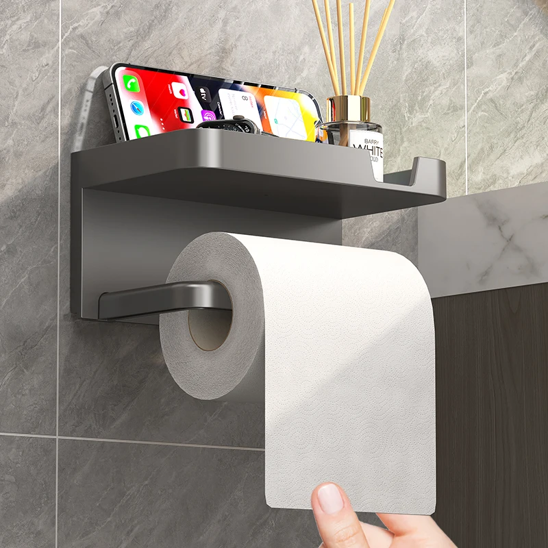 Wall Mounted Toilet Paper Holder Storage Rack Bathroom Kitchen Toilet Paper Roll Holder toilet paper holder toilet paper rack toilet roll holder