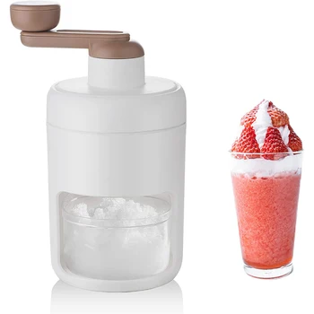 LMETJMA Shaved Ice Machine Snow Cone Machine Portable Ice Crusher Ice Shaving Machine Ice Slushy Maker Machine Cup JT60