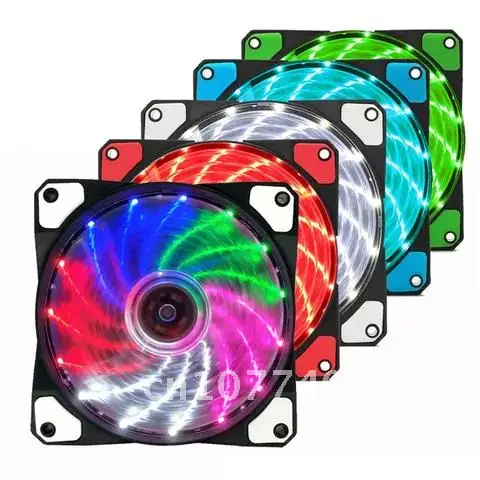 

120mm PWM Computer Case Fan Silent 12CM Fan CPU Cooling RGB Quiet PC Cooler Fan Case Fans 12V DC Adjust Fan Speed 12025