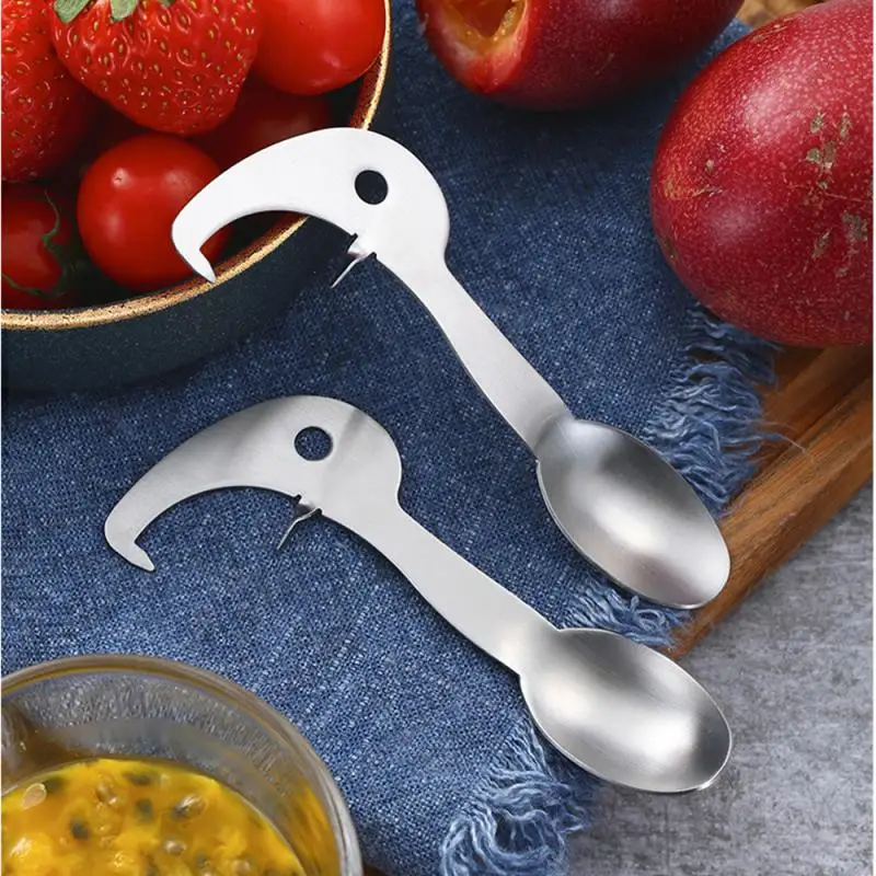 1PC Passion Fruit Opener Stainless Steel Shell Opener Shell Remover Avocado Fruit Artifact Spoon Kitchen Gadgets