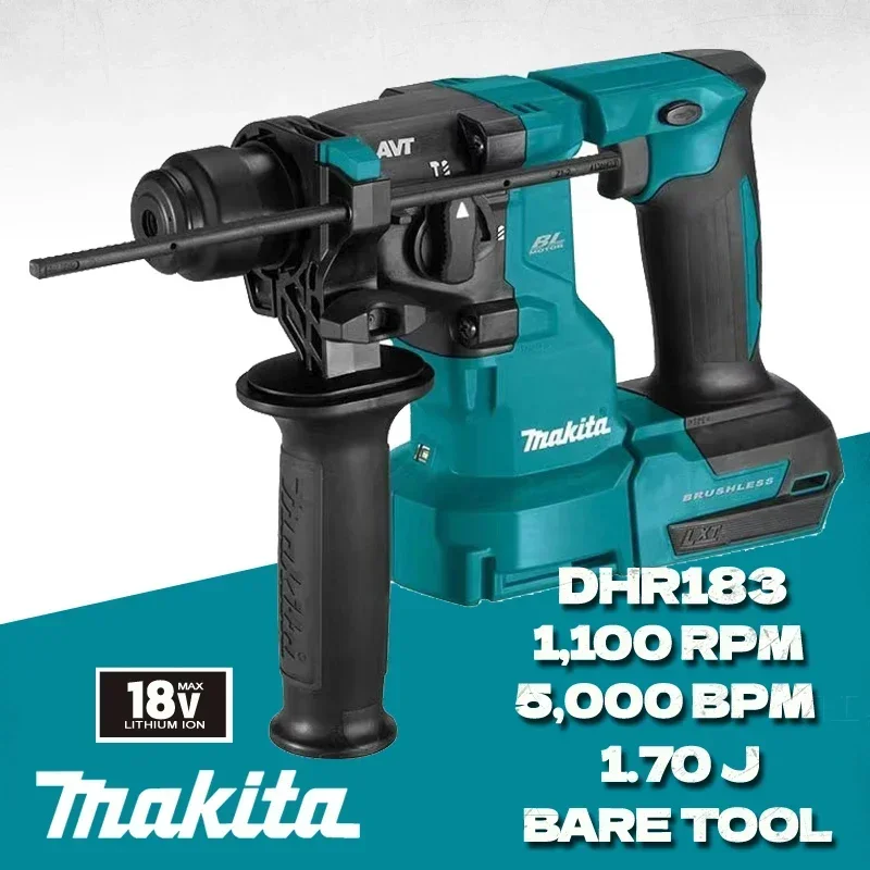 MAKITA Original Cordless Rotary Hammer DHR183Z Bare Tool 18V Lithium Power Tools Multifunctional DHR183 Hammer Impact Drill DX16 2