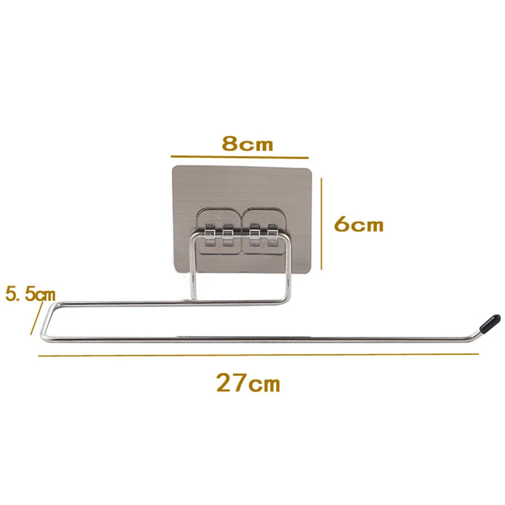 Bathroom Towel Rack Stand Stainless Steel Home Storage Rack No Drilling Kitchen Paper Holder Self-Adhesive Roll Holder paper towel holder towel rack toilet paper holder toilet roll holder