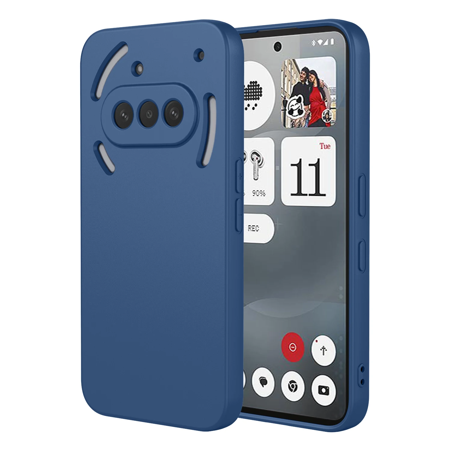 Enhanced Silicone Case with Rugged Armor and Microfiber Lining - Touch Skin Finish