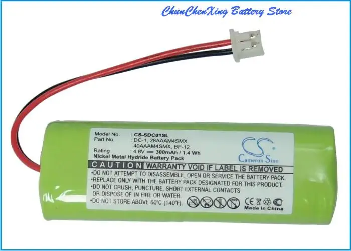 Cameron Sino 300Mah Battery For Dt Systems Btb, Edt, Ezt, H20, Rh, St
