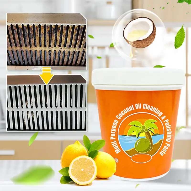 Multi-Purpose Coconut Oil Cleaning & Polishing Paste Rust Removal Decontamination Cleanses Oil Rust Scorch St