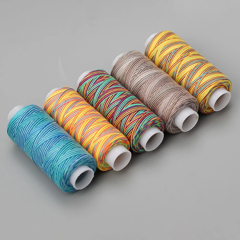 Chainho,Colorful Polyester Braided Thread,DIY Hand Sewing Leather Sewing Thread,10 Color Available,2x6cm/Roll,300 Yards/Roll,X20