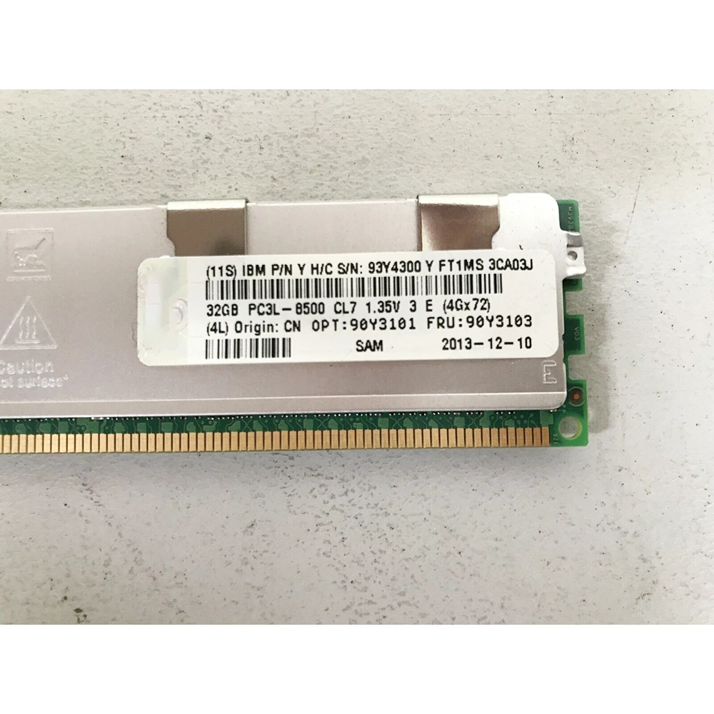 Memória do Servidor para a Ibm X3850 x5 7143 X3650 m3 90y3101 90y3103 32g 8500r Ddr3 1066 Testado Inteiramente - Imagem 2