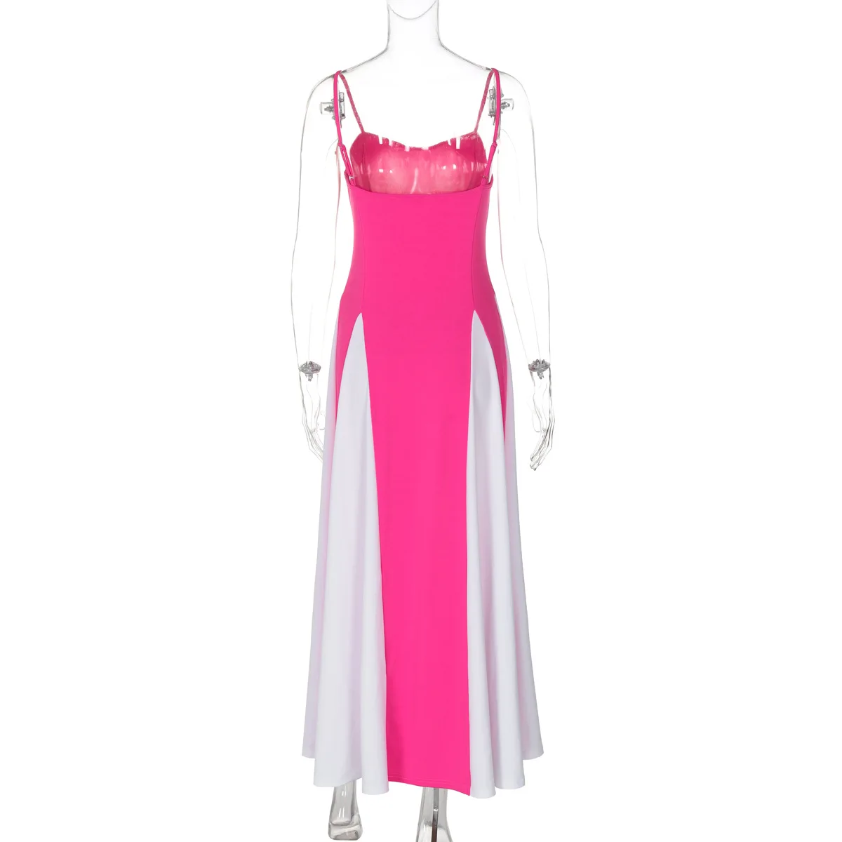 Spaghetti Strap Block Color Elegant Evening Ladies Dress Summer Fall Casual Clothes Y2K Streetwear Wholesale Dress