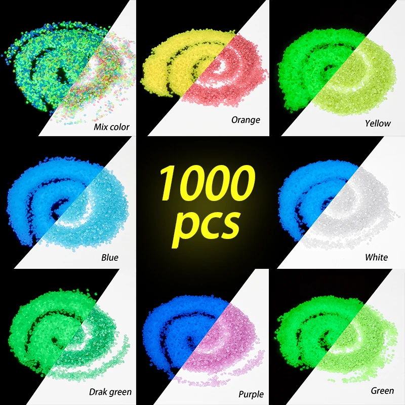 Luminous Sand Glow In Dark Pebbles Stone Home Garden Outdoor Path Lawn Fish Tank Aquarium Decor 1000pcs/Bag 3-5mm