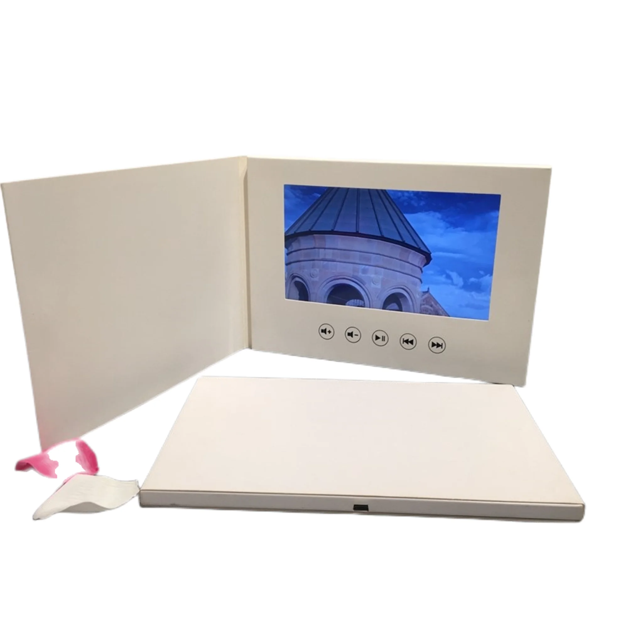Walentynkowy prezent ślubny 10.1 calowy 4GB biała karta graficzna Folleto De wideo LCD zaproś papier do majsterkowania cyfrowa ramka USB prześlij wideo