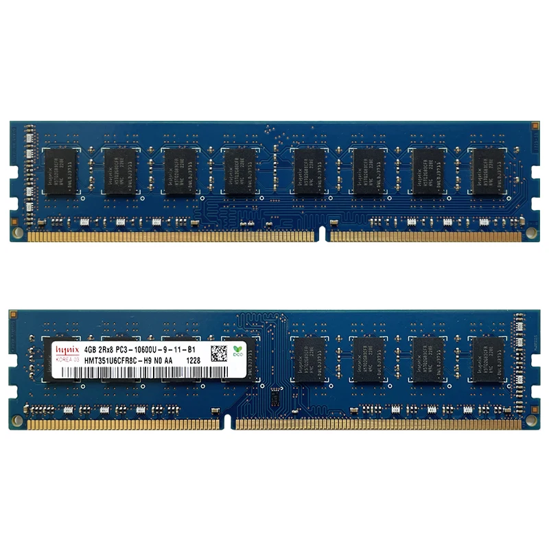 SK hynix DDR3 4GB 8GB 1333MHz RAM 2Rx8 PC3 - 10600U Desktop Memory
