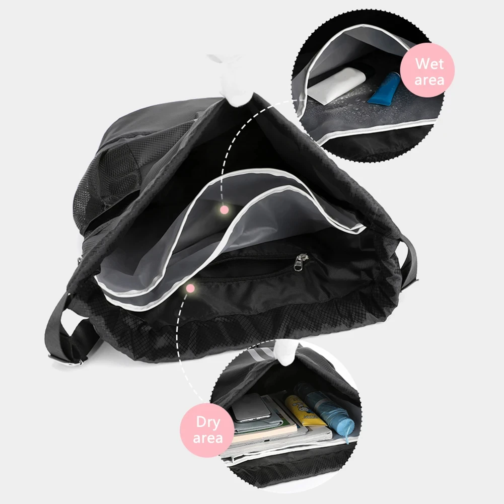 Waterproof Large Outdoor Unisex Drawstring Sports/Gym Bag