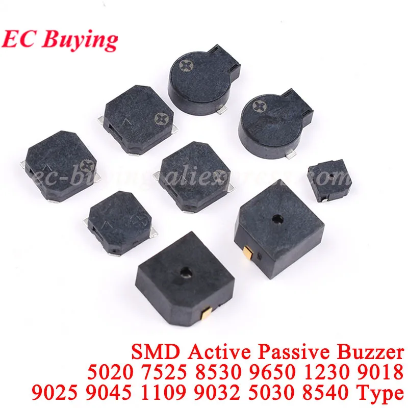 5Pcs SMD Magnetic Piezo Loudspeaker Speaker Buzzer 8630 1109 9045 9025 9018 5020 1230 9032 7525 8630 8540 Passive 9650 Active mini plug speaker piezo buzzer mini speaker electronic buzzer