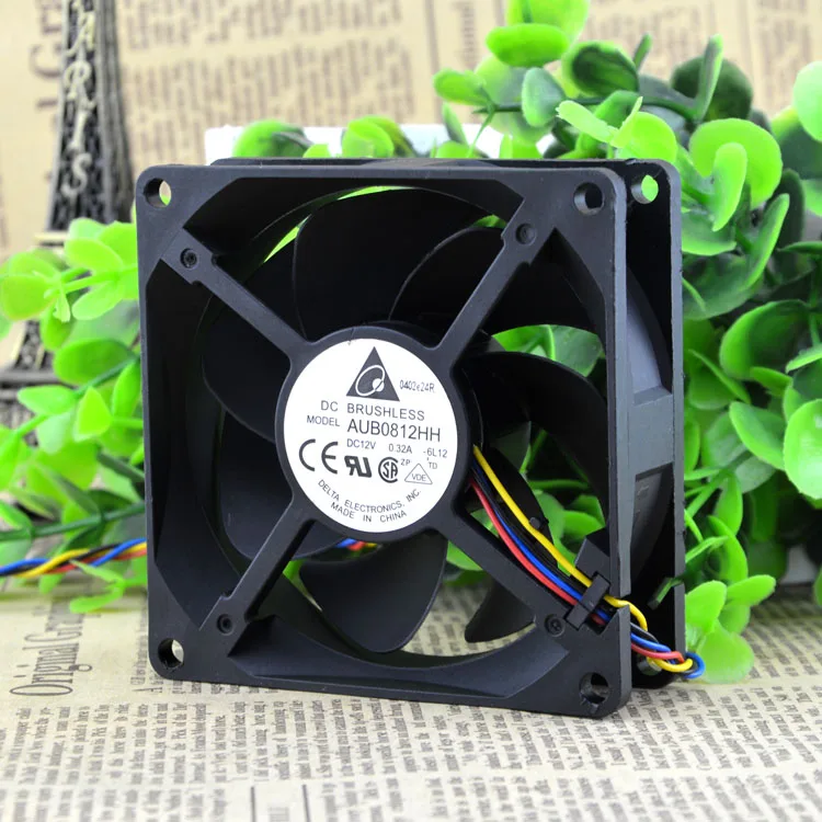 

8025 12V 0.32A AUB0812HH 4WIRES TEMPERATURE CONTROL 8CM CASE COOLING FAN