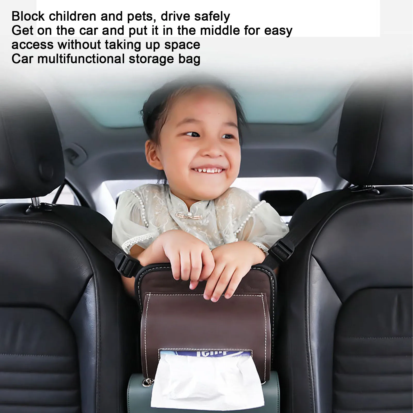 3-Layer Strong Elastic Car Mesh Net Bag Car Seat Multi-Pocket Tissue  Storage Bag Seats Holder Pocket Car Accessories