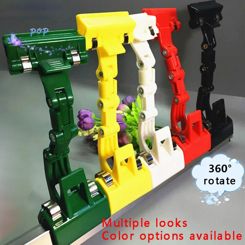 Retail display label clip, double-sided label clip, transparent acrylic price product rotating clip/5 pieces