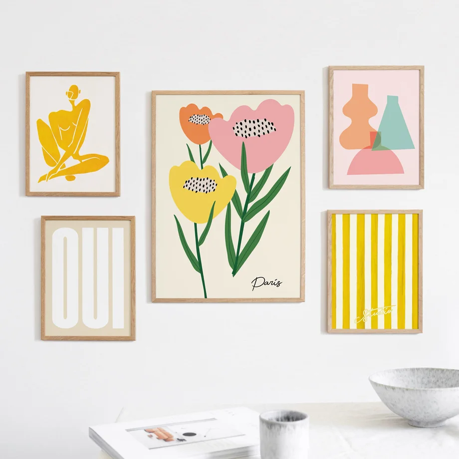 

Colorful Abstract Matisse Paris Flower Market Geometry Wall Art Canvas Painting Posters And Prints Modern Living Room Home Decor