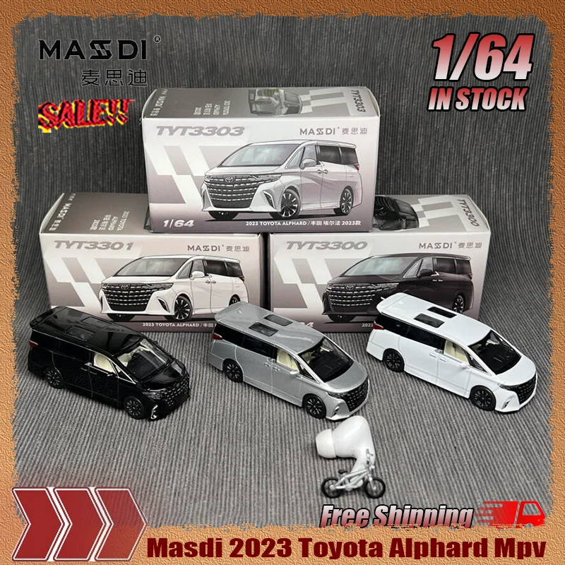 TOYOTA Alphard 2023 ミニカー 1:64 New Stock Masdi 1:64 2023 Toyota Alphard Mpv Simulation
