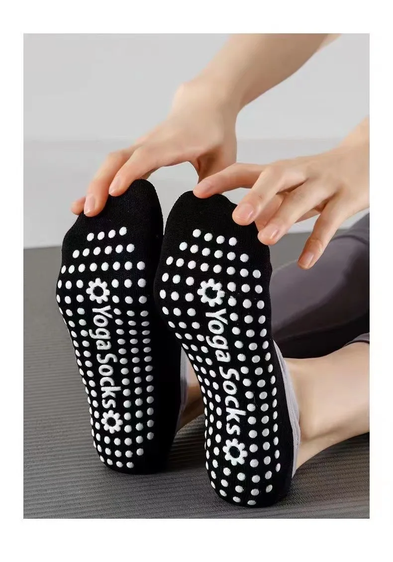Description Picture 3 of itemProfessional Silicone Anti-Slip Yoga Socks for Women, Backless, Breathable Bandage, Dance Sports Socks, Ballet, Pilates, 1Pair