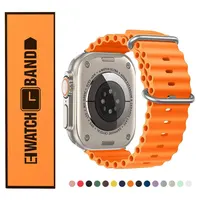 Sport watch strap for Apple watch ultra 2 1 band for series 9 10 SE Silicone Bracelet 42mm 44mm 45mm 49mm 46mm 42 44 45 46 49 mm 1