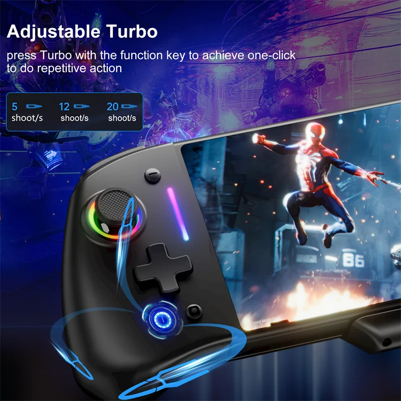 YS45 Pro 컨트롤러, 닌텐도 스위치 RGB 다채로운 조명 게임 조이패드 콘솔, 유선 핸들 컨트롤러, 조이패드 게임패드